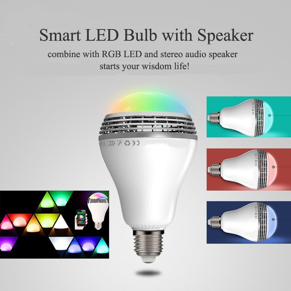 LED Smart Bluetooth Speaker E27 Bulb Light